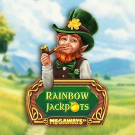 Rainbow Jackpots Megaways slot logo by Red Tiger Gaming at Roulettino Casino