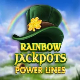 Rainbow Jackpots Power Lines slot visual from Red Tiger Gaming available on rouletino.de