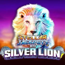 Stellar Jackpots with Silver Lion online game logo by Lightning Box Game on rouletino.de